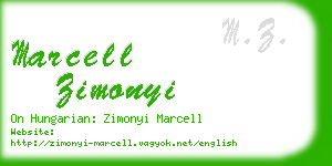 marcell zimonyi business card